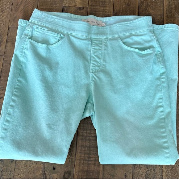 Soft Surroundings Mint Green Pull-On Jean- Size PM - Picture 4 of 5